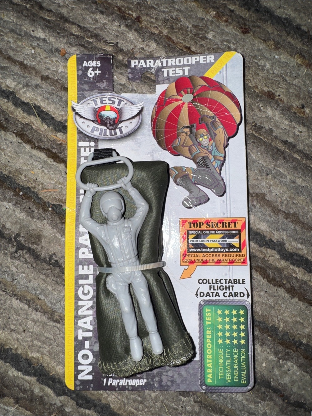Paratrooper Test Action Figure with Parachute